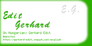 edit gerhard business card